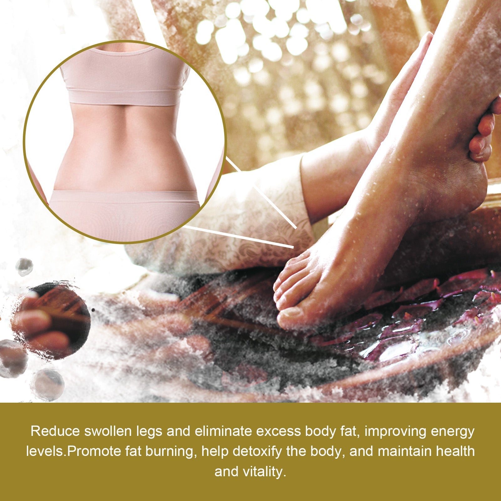 Lymphatic Drainage Slimming Foot Soak Beads, Relieve Leg Swelling Repair Veins Firming And Toning Foot Bath Pack
