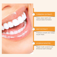Oralhoe White Turmeric Tooth Cleaning Powder Yellow Teeth Stains Odor Mouth Cleaning Care Clean Smile Tooth Cleaning Powder