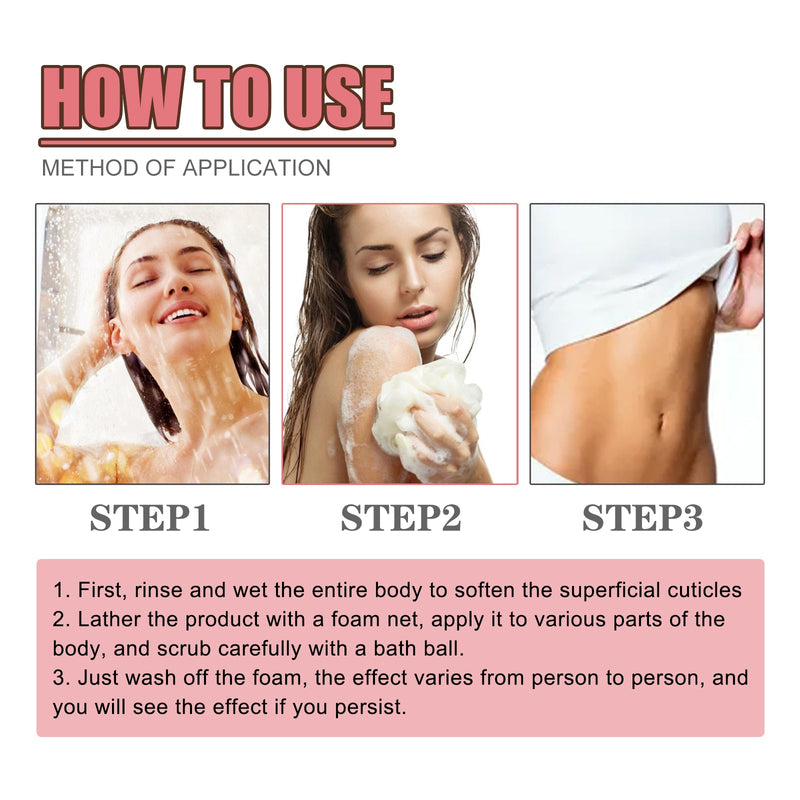 JAYSUING Exfoliating Body Soap - Removes Acne, Lightens Marks, Moisturizing