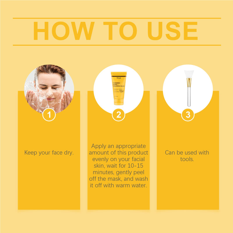Hoygi Turmeric Collagen Peel-Off Mask (With Scraper) Gently Exfoliates, Nourishes, Moisturizes, Hydrates And Firs The Skin Mask