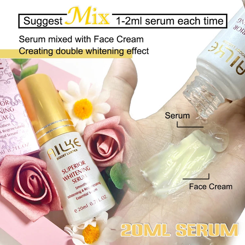 Lightening Anti-Wrinkle Face Cream, with Collagen, Hyaluronic Acid, Whitening Skin Care Women Facial Moisturizer Set
