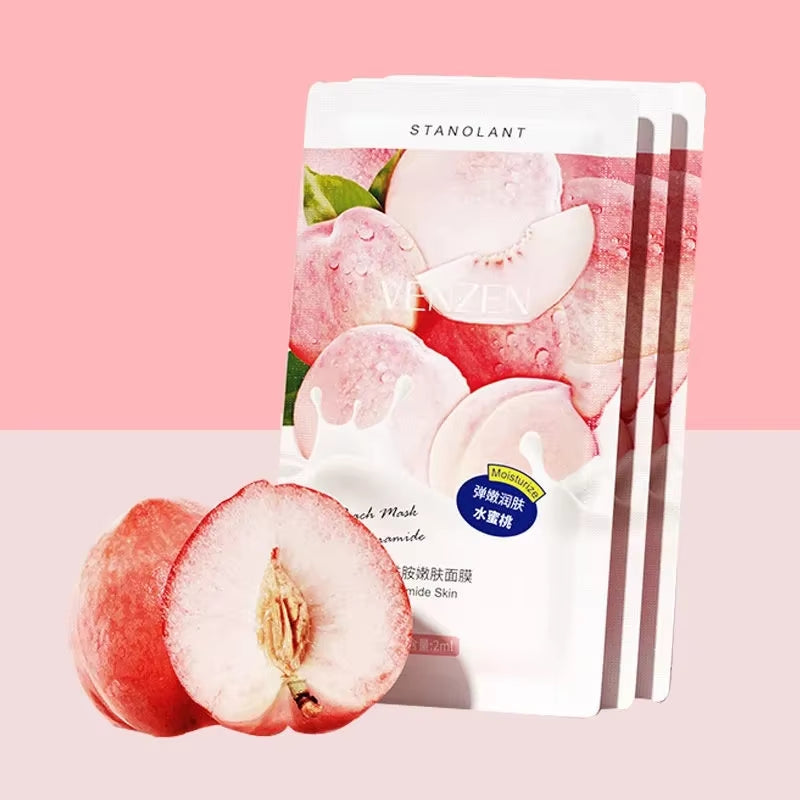 Moisturizin Mascarilla Facial Mask Shrink Pore Peach Niacinamide Sleeping Mask Disposable Face Mask Skin Care Improve Roughness