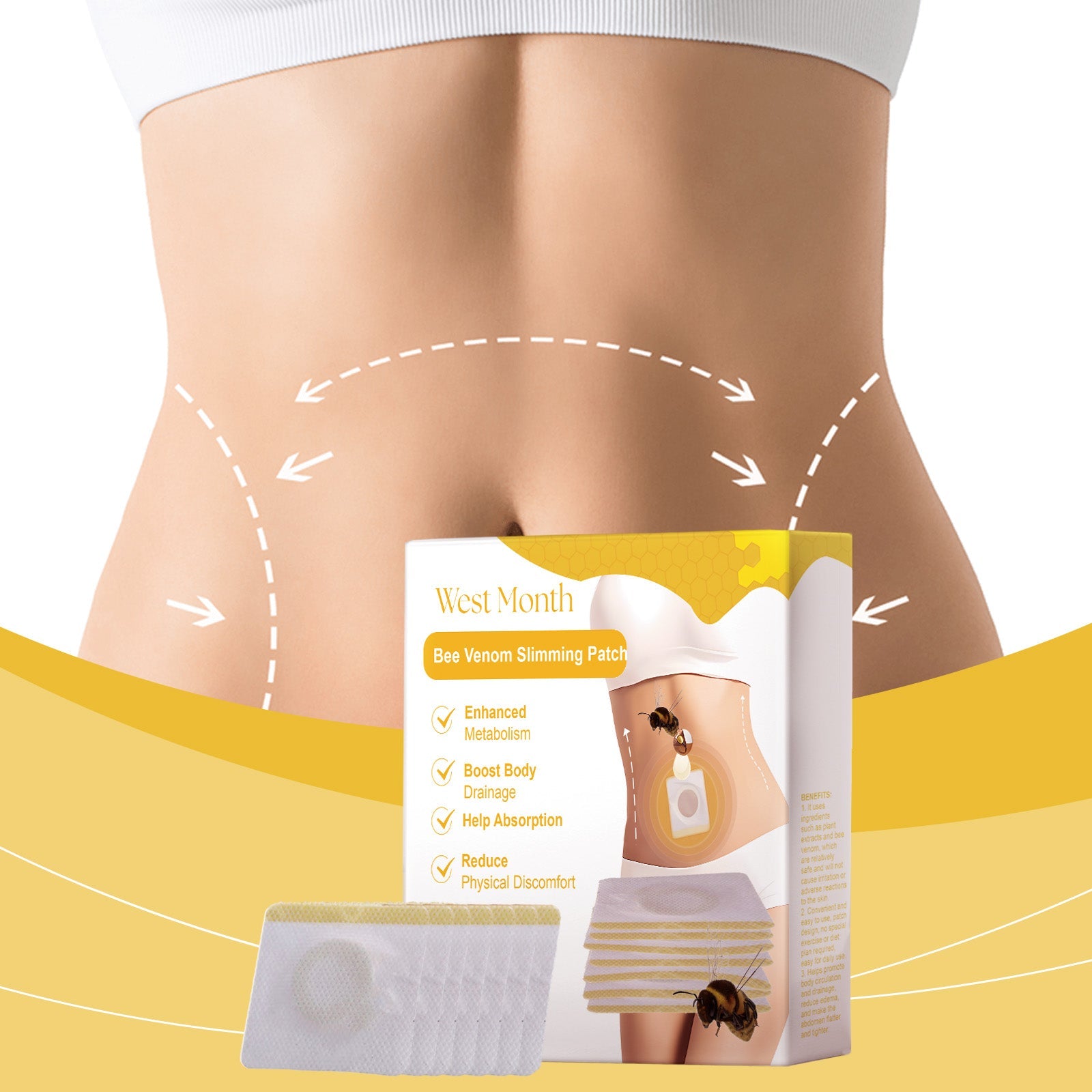 Beetoxic Slimming Stick Tights Body Thighs Bye Meat Belly Slimming Stick For Lazy Body Shaper