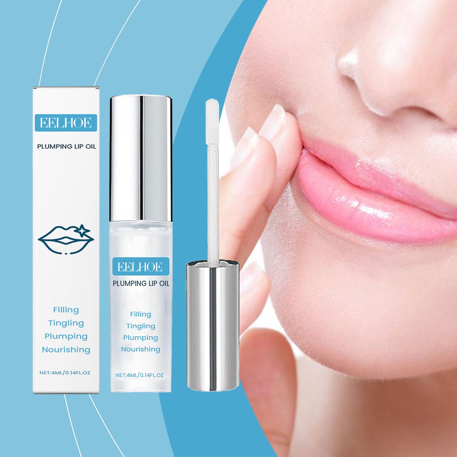 EELHOE Lip Moisturizing Oil, Moisturizes, Hydrates, Tender, Delicate Care And Moisturizes Lip Skin Daily Lip Oil