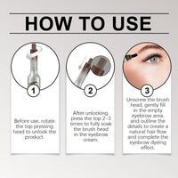 Pressure Air Cushion Brow Cream Not Easy To Smudge Without Removing Makeup To Create Three-Dimensional Natural Long-Lasting Air Cushion Eyebrow Cream