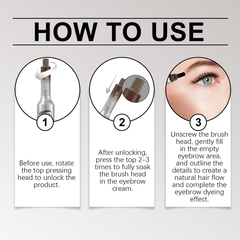 Pressure Air Cushion Brow Cream Not Easy To Smudge Without Removing Makeup To Create Three-Dimensional Natural Long-Lasting Air Cushion Eyebrow Cream