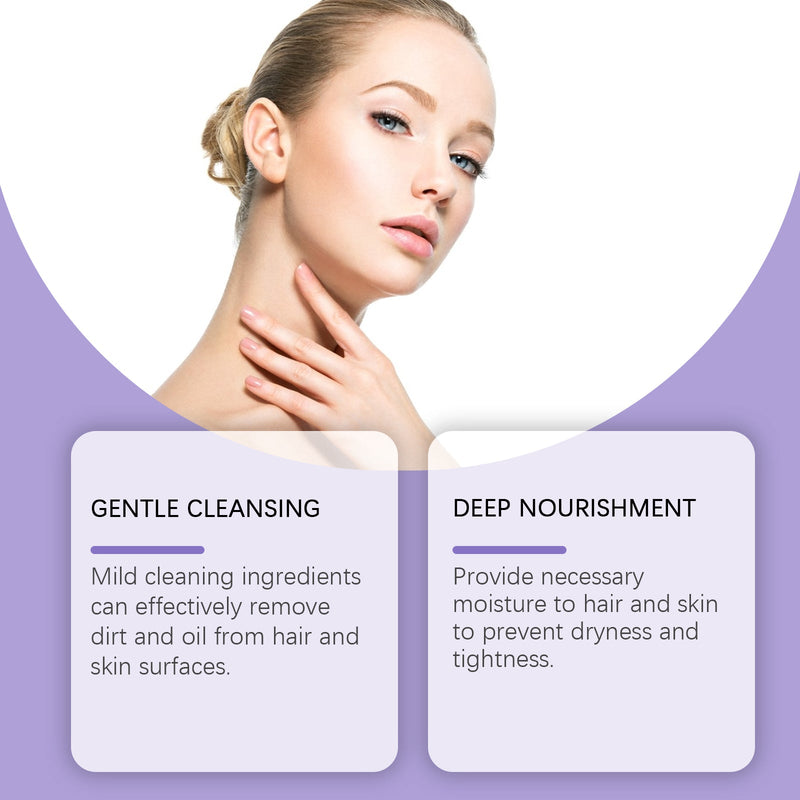 Lavender Shampoo & Shower Set Gently Cleans And Moisturizes Body, Skin And Scalp