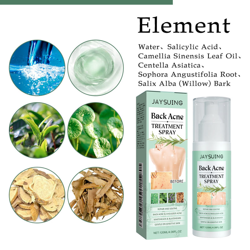 Back Acne Repair Spray, Repair Body Acne Fade Acne Mark Skin Care Spray