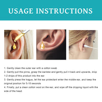 OUHOE Organic Ear Protection For Ear Discomfort Clean Earwax Body Comfort Ear Massage Daily Care Drops