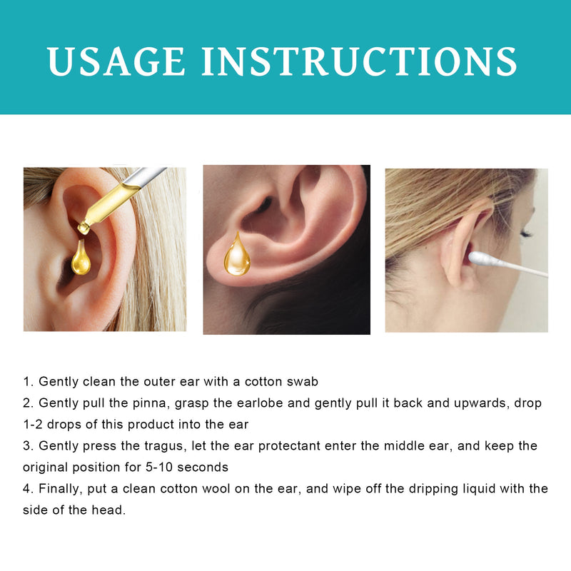 OUHOE Organic Ear Protection For Ear Discomfort Clean Earwax Body Comfort Ear Massage Daily Care Drops