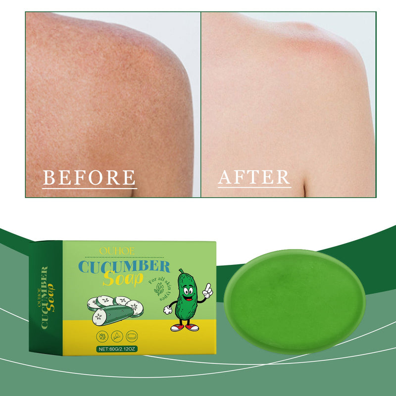Cucumber Cleansing Soap, Deep Cleaning Face Bath Care Skin Refreshing Oil Control Multi-Purpose Soap