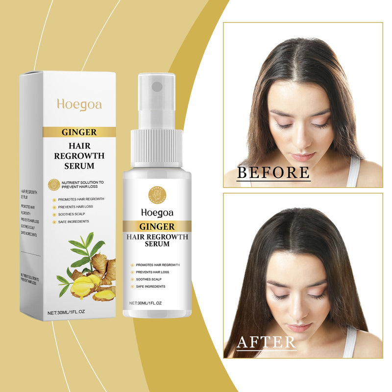 Hair Essence Spray, Volumizing Hair Hair Soft Luster Ginger Hair Care Scalp Treatment Spray