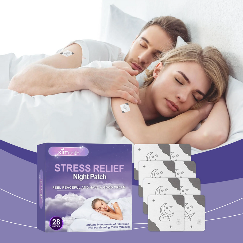 Ximonth Stress Relief Night Patch, Night Lavender Fragrance Pamper Sleeping Home Body Care Patch