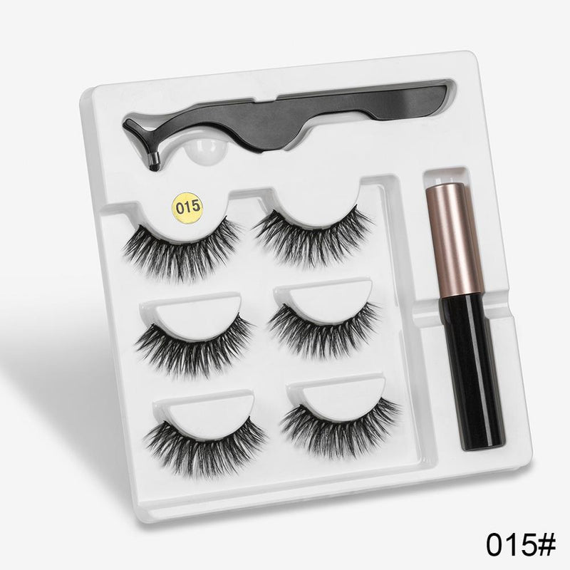 Magnetic Eyelashes Eyeliner Eyelash Curler Set5 Magnet Natural Long Magnetic False Eyelashes With Magnetic Eyeliner