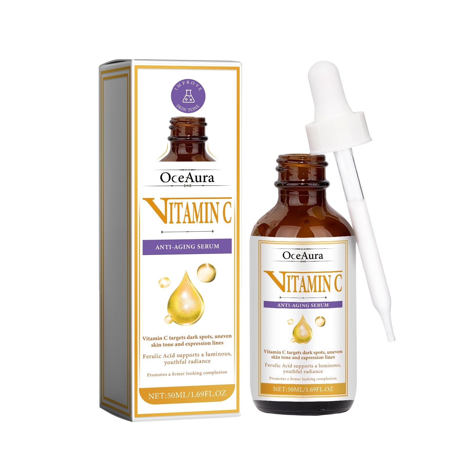 Vitamin C Anti-Aging Serum, Desalination spot wrinkle firming moisturizing facial skin anti-wrinkle cream