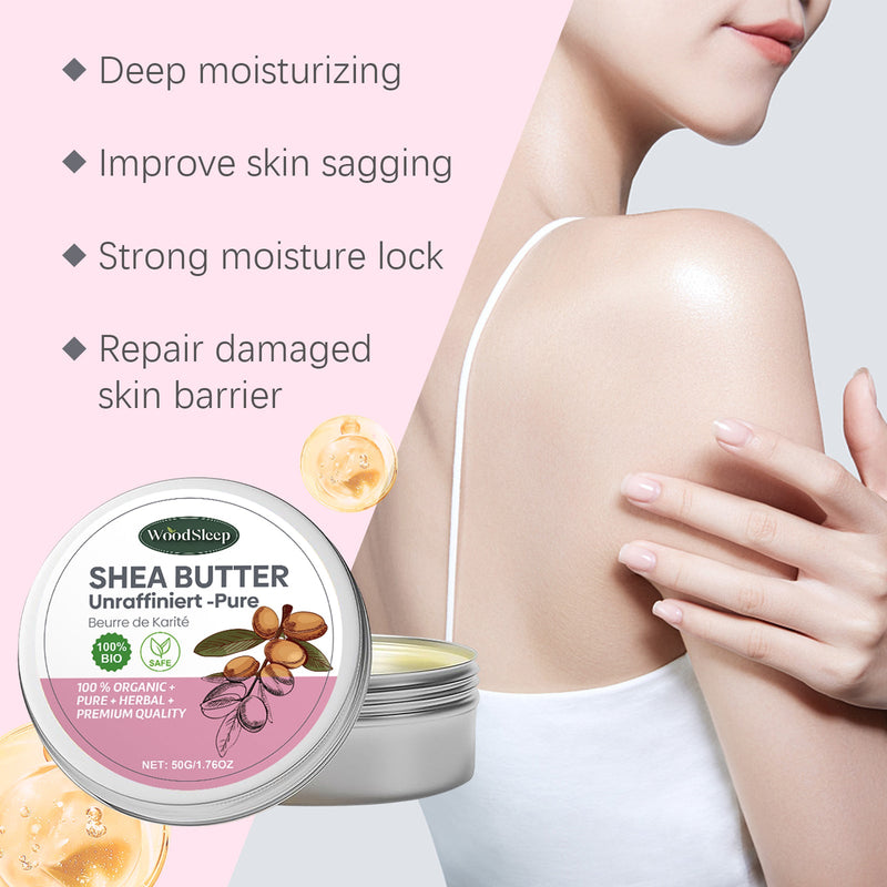 WoodSleep Shea Butter Cream Moisturizes Dry Skin, Brightens And Nourishes Skin's Elasticity