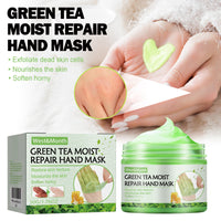 West&Month Green Tea Moist Repair Hand Mask, Moisturizing Tender Skin Removing Dead Skin Preventing Dry Cracking And Firming Care Hand Mask
