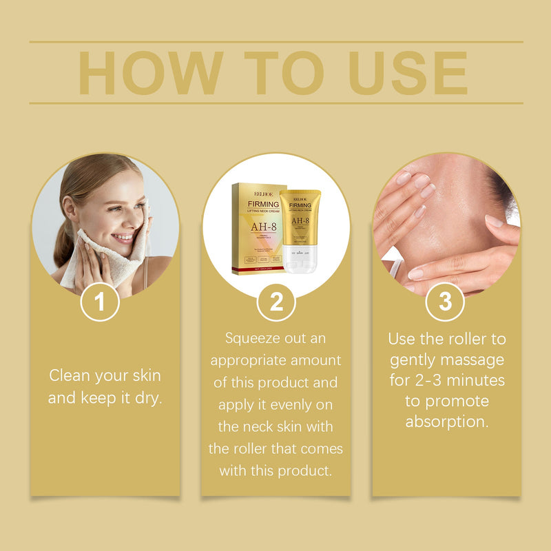 EELHOE Neck Care Roller Cream, Neck Care Moisturizing Hydrating Firming Smooth And Delicate Moisturizing Cream