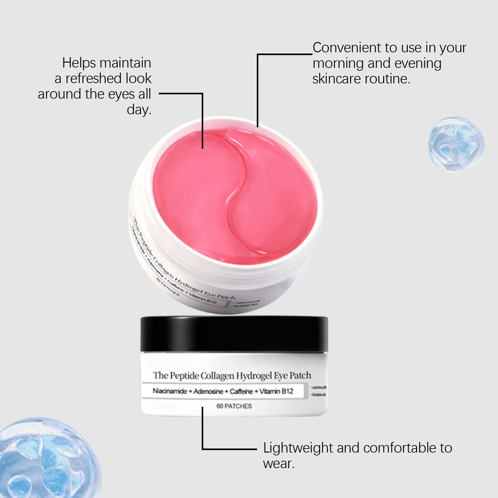Moisturizing Eye Mask Lightweight and Adhesive for Eye Area Nourishing and Comfortable Gentle Daily Care for Fine Lines Eye Patch