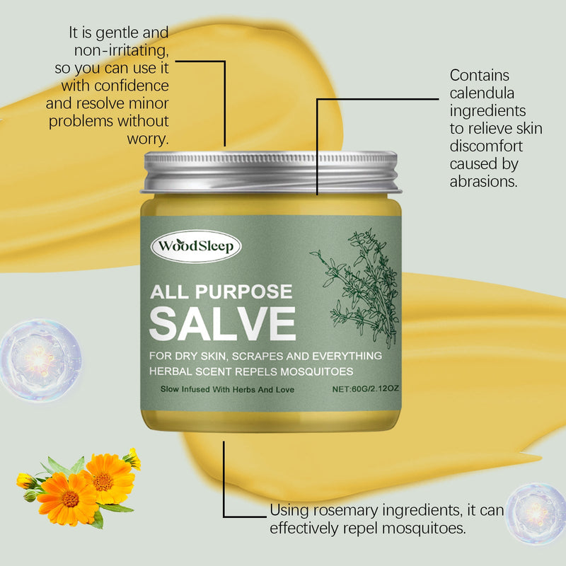 WoodSleep Herbal Multifunctional Soothing Balm Herbal Ingredients Gently Soothe Skin Discomfort Topical Care Balm