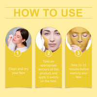 Gold Sleeping Mask, Moisturizing, Moisturizing, Moisturizing, Smoothing And Firming Skin Hydrating Mask