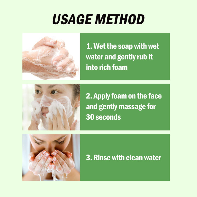 Bamboo Charcoal Cleansing Soap, Refreshing Oil Control Brightening Face Wash Soap