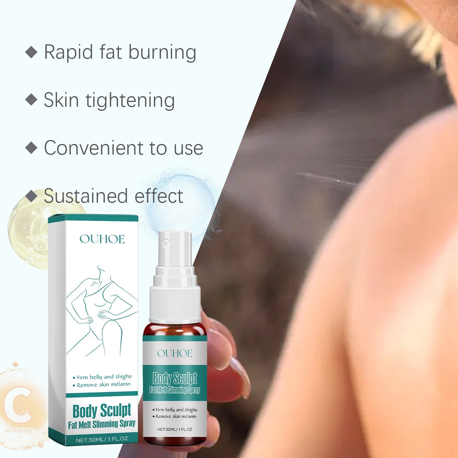 Ouhoe Body Sculpting Spray, Show Your Figure, Lift Your Belly, Lift Your Body, Lift Your Body