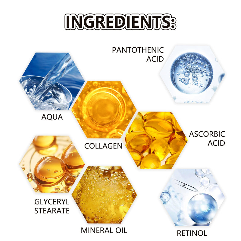 Day Night Retinol Collagen Moisturizer Face Cream, Firming Face Loose Skin Delicate Pores Moisturizing Anti-Wrinkle Cream