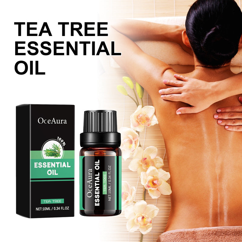 OCEAURA Tea Tree Essential Oil, Body Moisturizing Soft And Smooth Skin Refreshing And Relaxing Muscle Massage Treatment