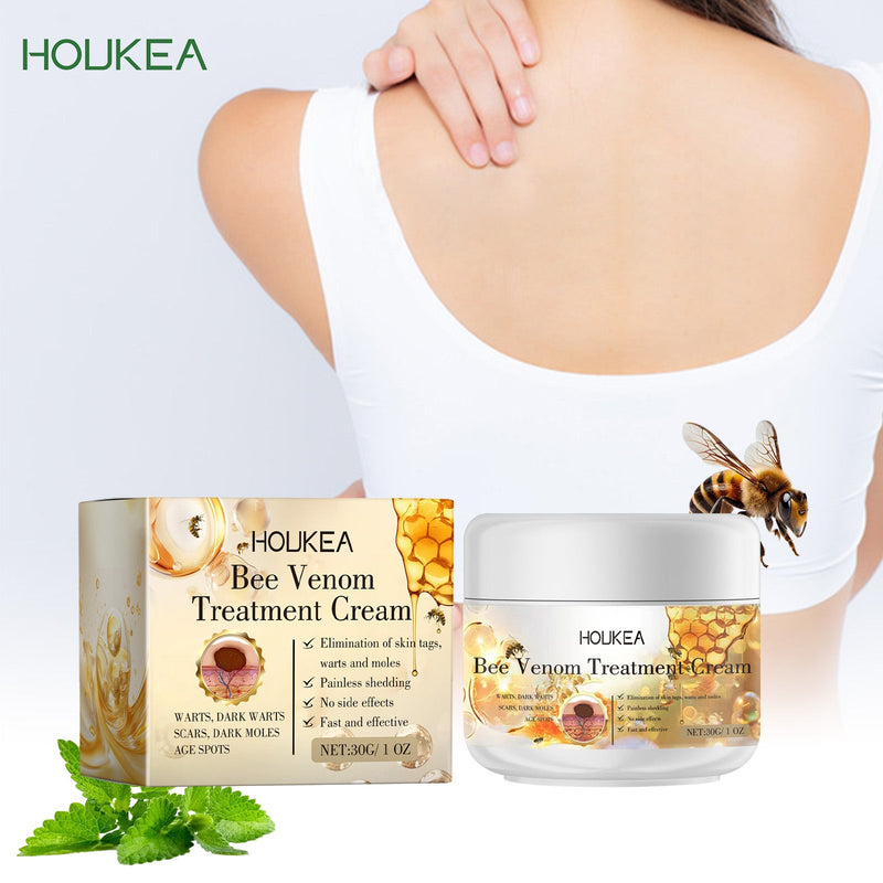 Houkea Bee Venom Skin Care Cream, Gentle, Clean And Lubricate Skin And Remove Flesh Granules
