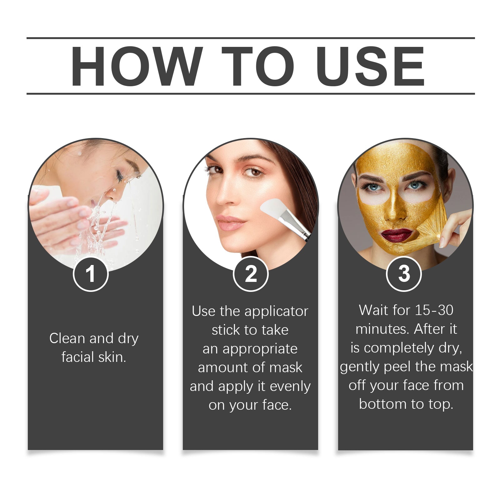 24k Gold Peel Mask Facial Treatment Moisturizing, Hydrating And Cleansing Pores With Facial Mask