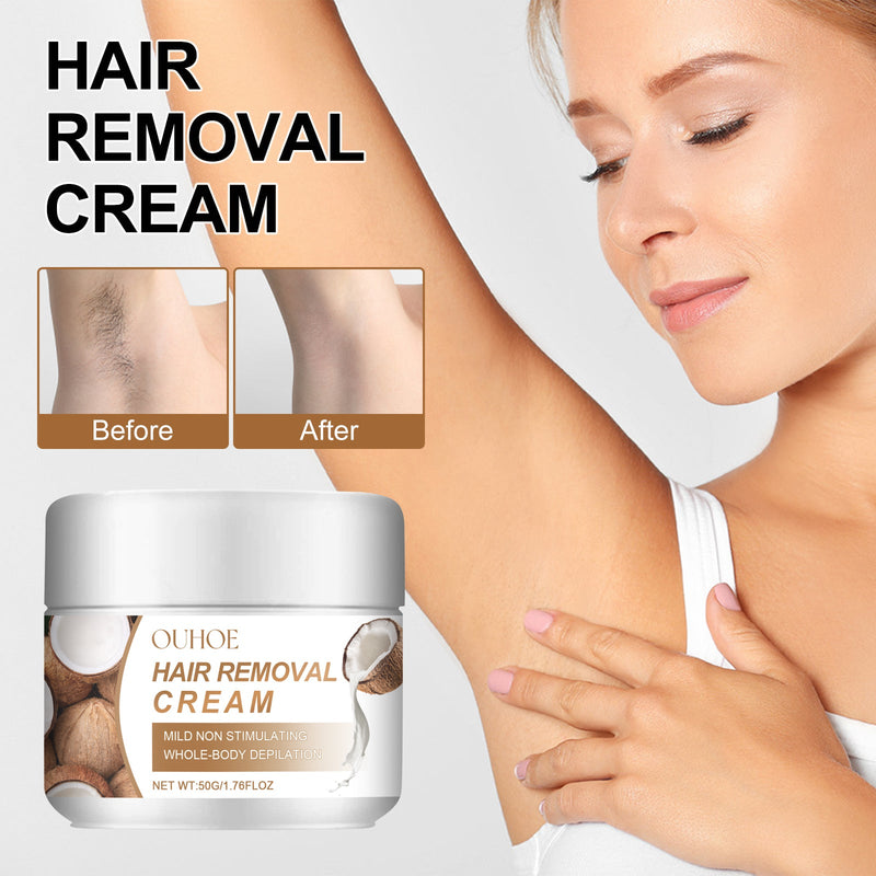Coconut Hair Removal Cream, Mild And Non-Irritating Armpit Hair, Hands And Legs All Over The Body Pure And Refreshing Hair Removal Cream