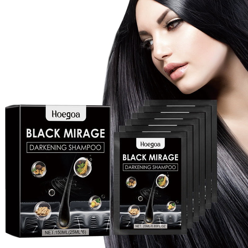 Dark Hair Shampoo, Polygonum Multiflorum Essence Moisturizes And Nourishes Hair Natural Black Hair Silky Glossy Shampoo