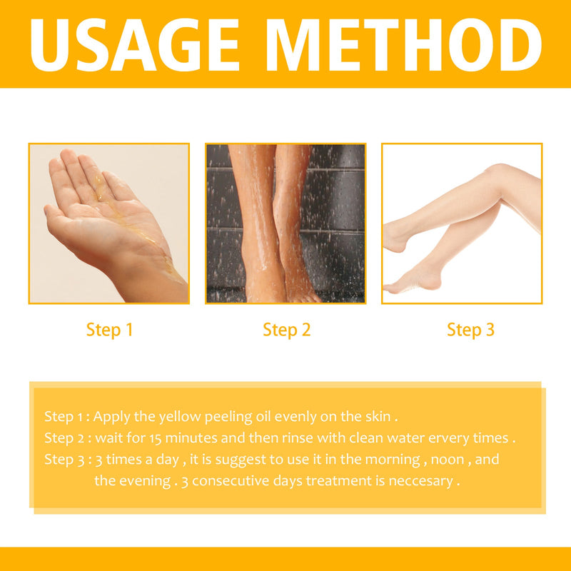 Yellow Exfoliating Oil, Brightening Skin, Moisturizing Whitening Beautify Skin And Body Exfoliating Oil