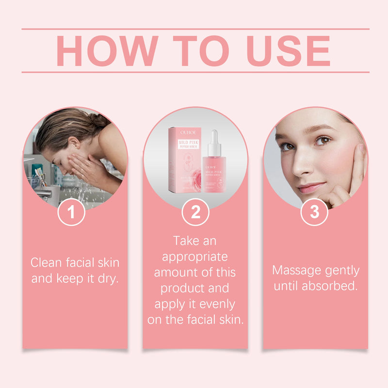 OUHOE Rose Facial Care Essence, Polypeptide Moisturizing Essence Brightening, Nourishing, Delicate And Repairing Skin