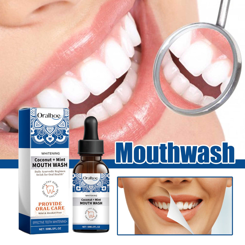 Coconut Mint Mouth Wash, Remove Stains Remove Odors Clean Mouth Whitening Teeth Oral Care