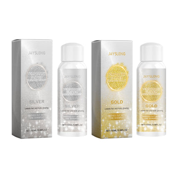 Gold And Silver Glitter Spray Series Long-Lasting Shine Natural Stereoscopic Body Highlight Shine Spray