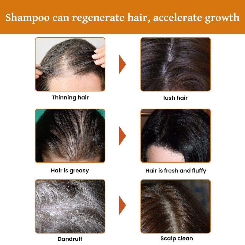 Rice Dense Hair Shampoo Deep Clean Thick Hair Moisturizing Hair Root Solid Hair Care Shampoo