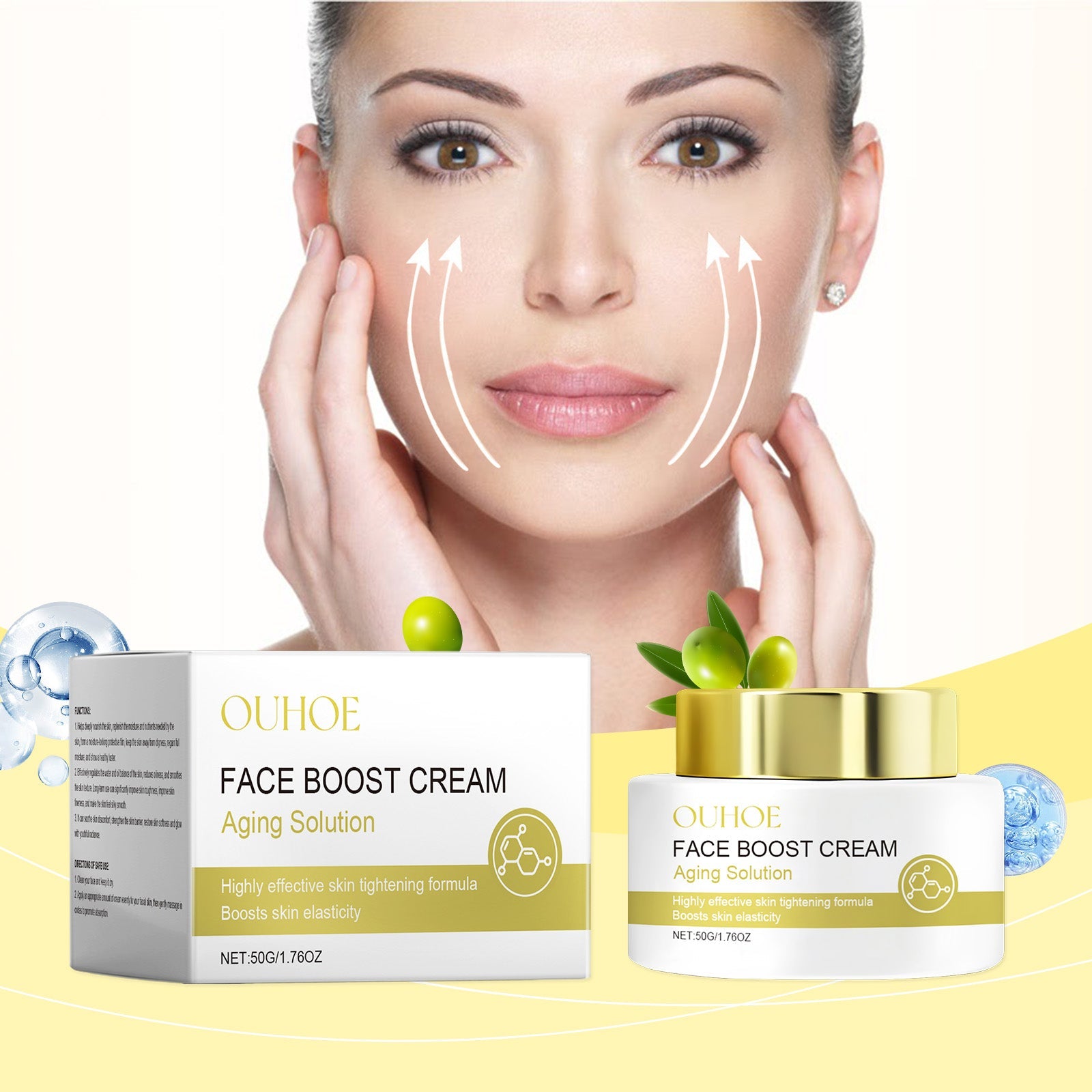 OUHOE Facial Care Cream Hydrating Moisturizing Moisturizing Face Skin Fresh And Easy To Absorb Gentle Care Cream