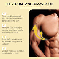 Bee-Venom Men's Breast Shaping Oil Men's Chest Firming Contour Moisturizing Skin Massage Treatment