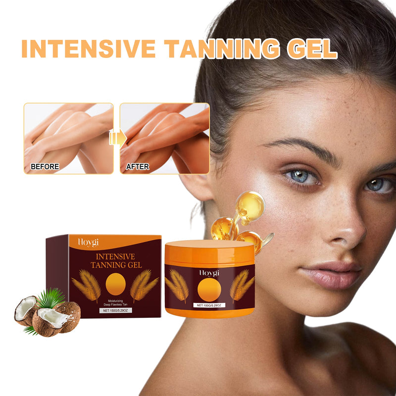 Intensive Tanning Gel, Summertime Seaside Beach Sunbath To Help Tanning Wheat Color Body Moisturizer Gel