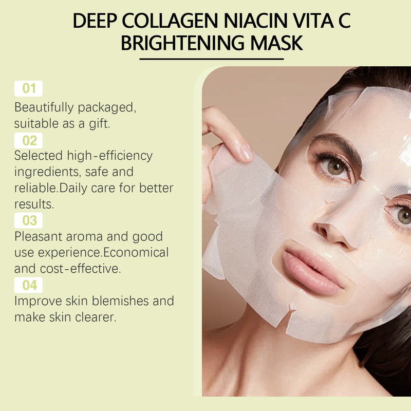 Hoygi Nicotinic Acid Vitamin C Whitening Mask (Bag) Facial Moisturizing, Hydrating, Tender, Anti-Wrinkle, Repairing And Brightening Skin Care Mask