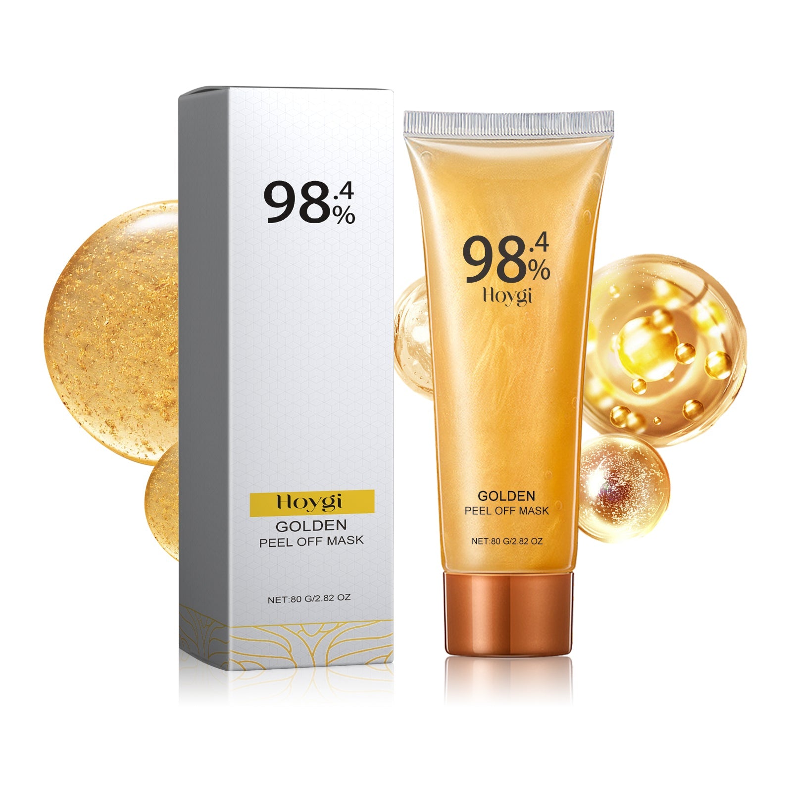 Golden Peel Off Mask, Cleanse Blackhead Impurities Fade Wrinkles Tight Skin Smear Type Mask