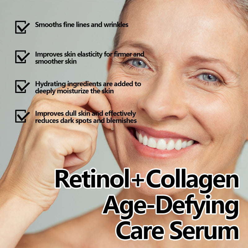 hoygi Retinol+Collagen Age-Defying Care Serum, Tighten Skin Anti-Wrinkle Anti-Aging Repair Pore Moisturizing Tender Skin