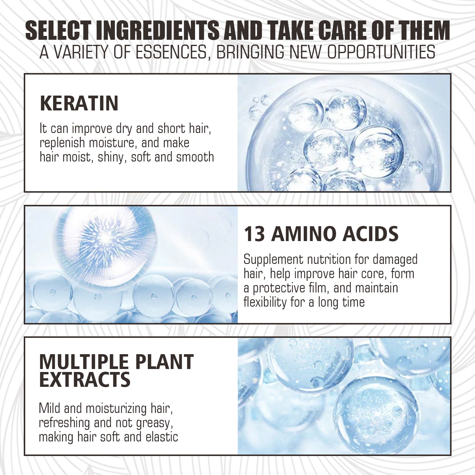 Keratin Repair Hair Mask, Free Steam Repair Silk Smooth Hot Dyeing Moisturizing Care Hair Mask