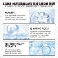 Keratin Repair Hair Mask, Free Steam Repair Silk Smooth Hot Dyeing Moisturizing Care Hair Mask