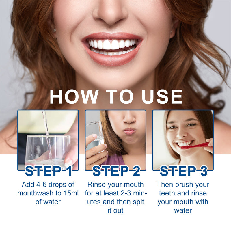 Coconut Mint Mouth Wash, Remove Stains Remove Odors Clean Mouth Whitening Teeth Oral Care
