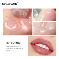 Niceface Glass Water Glossy Lip Gloss Transparent Lip Gloss Moisturizing And Moisturizing Not Easy To Fade White Lip Gloss