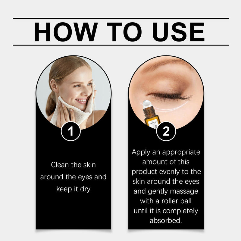 Ouhoe Castor Oil Eye Roller Brightening The Skin Around The Eyes Gentle Formula Easy To Use Eye Care Oil