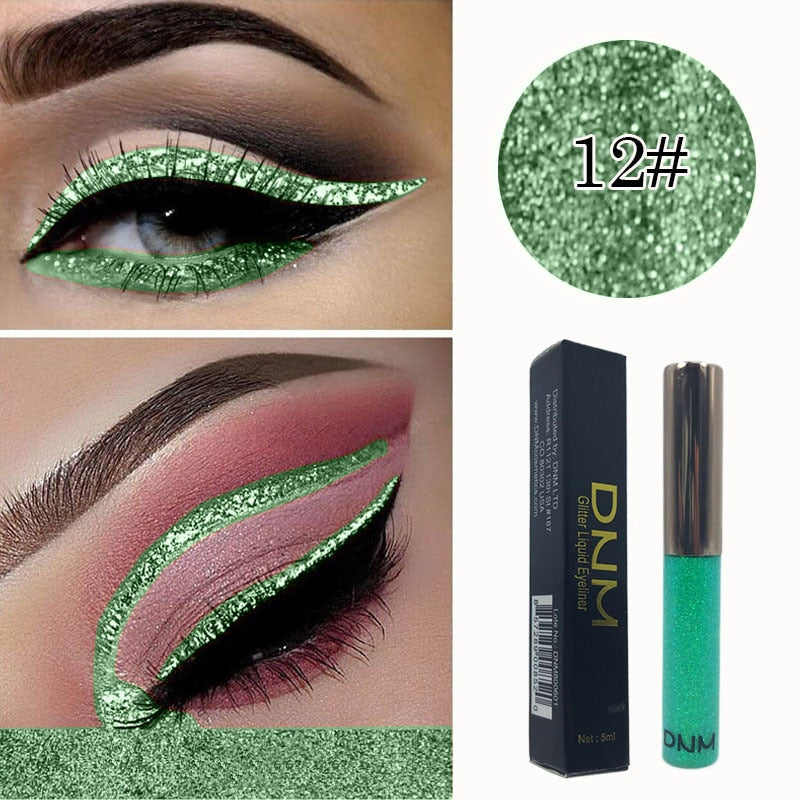 16 Colours Shiny Pearlescent Metallic Eyeliner Eyeshadow Pen Glitter Matte Liquid Eyeliner Waterproof Lasting Maquiagem TSLM1